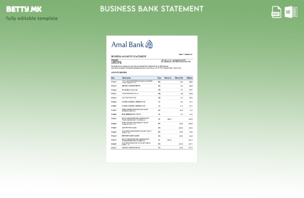 модерен стил Сомалија Амал организација изјава Шаблон Word и PDF